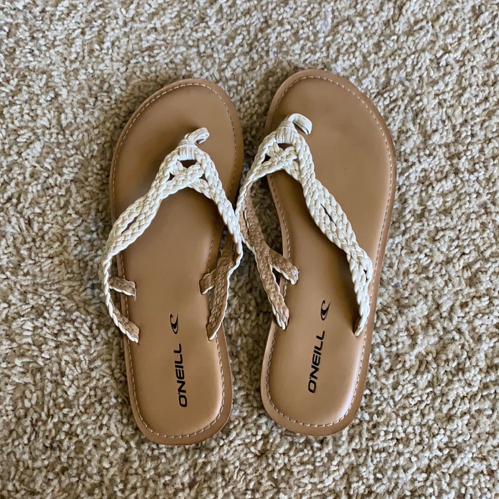 White sandals